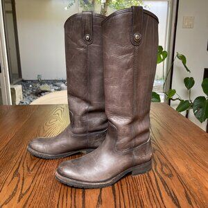 Frye Melissa Button Tall Boots in Smoke